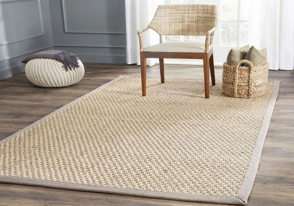 Woven border sisal rug in Dubai